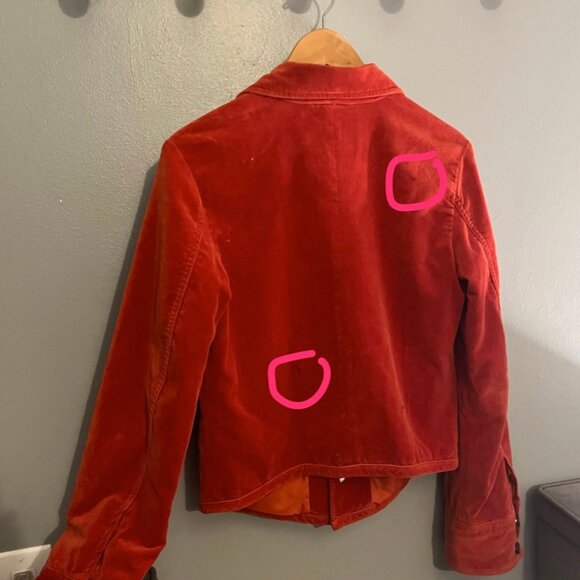 Women's DIESEL Orange Velvet jacket - Picture 5 of 7